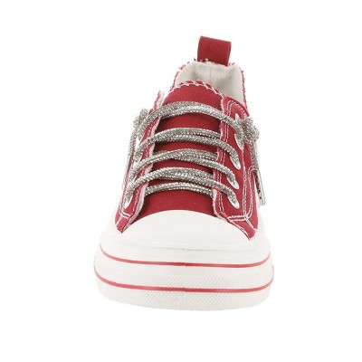 Женские кроссовки Very G Womens Aman Original Lace Up Canvas Sneaker with Sparkle Laces, Red (6) — фото 3