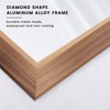 Aoibox Walnut Wood Grain Metal Framed Bathroom Mirror, Anti-Rust, Hang Horizontally/Vertically, Suitable for Vanity, Bedroom, Farmhouse - 3 of 4