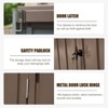 Syemin Deck Boxes Durable, Horizontal Compact Storage Shed for Garden, Backyard, Patio, Closet Deck Box, Brown, 118.43"*95.12"*76.57" - 4 of 4