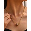 Golden Sphere Pendant Necklace for Women - HTUTWOO™ Bead Chain with Colorful Zircon Accents, Adjustable, for Everyday Wear&occasions - 2 of 4