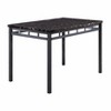 NicBex 48" Dining Table Set for 4 Faux Mable Top Dining Table with 4 Faux Leather Upholstered Side Chairs for Kitchen - 2 of 4