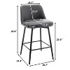 Vatros Counter Height Stools 360° Swivel Bar Stools Set of 2 - 2 of 4