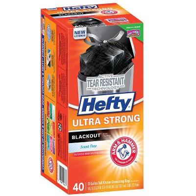 Hefty Ultra Strong Tall Kitchen Trash Bags, Clean Burst Scent, 13