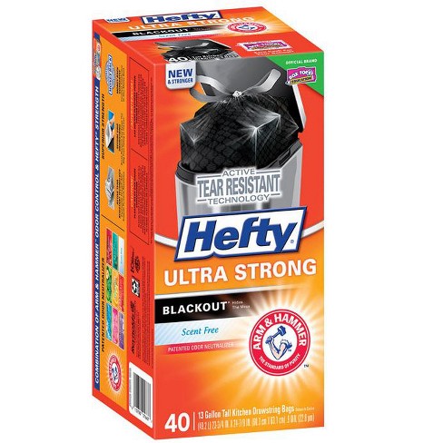  Hefty Ultra Strong Black out Scent Free 50 Ct. 13 Gallon Tall  Kitchen Bags : Health & Household