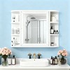 Spassway 24"H*31"W White Medicine Cabinet with Adjustable Shelves Wall Mounted Bathroom Storage Cabinet with Mirror - 2 of 4
