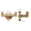 Unique Bargains Stainless Steel Round Wall Mounted Decorative Double Towel Hook - 2 of 3
