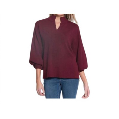 Women's Drop Shoulder Mock Neck Sweater - Multiples