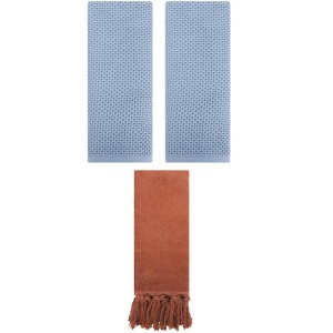 REGALWOVEN 3 Packs Cotton Soft Absorbent Tassels and Waffle Hand Towel - 1 of 4