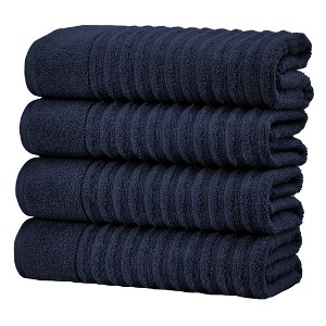 Luxury Cotton Ribbed Texture Towel Set - Great Bay Home. - 1 of 4