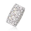 Ross-Simons 5.50 ct. t.w. Baguette and Round CZ Eternity Band in Sterling Silver - 3 of 4