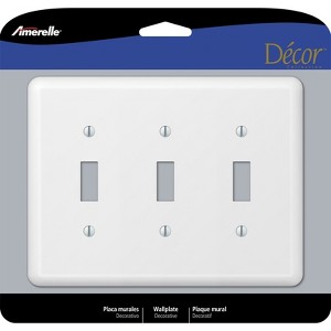 Amerelle Devon White 3 gang Stamped Steel Toggle Wall Plate 1 pk - 1 of 1