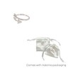 Adornia Rhodium Plated Adjustable Crystal Arrow Ring - 2 of 4