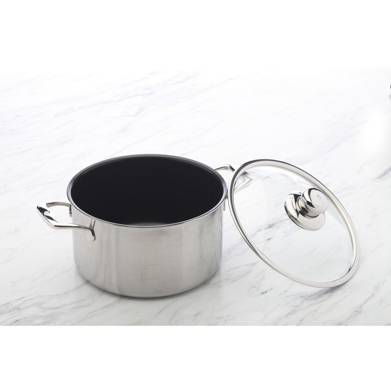 Swiss Diamond Nonstick Clad Induction Dutch Oven with Tempered Glass Lid, 9.5", 6.3 QT, 2 of 4
