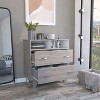 Okak 2-Drawer Dresser with 2 Open Shelfs,Wengue Finish Chest of Drawers with Large Storage Space&Metal Handles,Legged Dresser for Living Room - 4 of 4