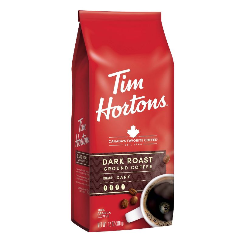Tim Hortons Dark Roast Ground Coffee - 12oz, 3 of 9