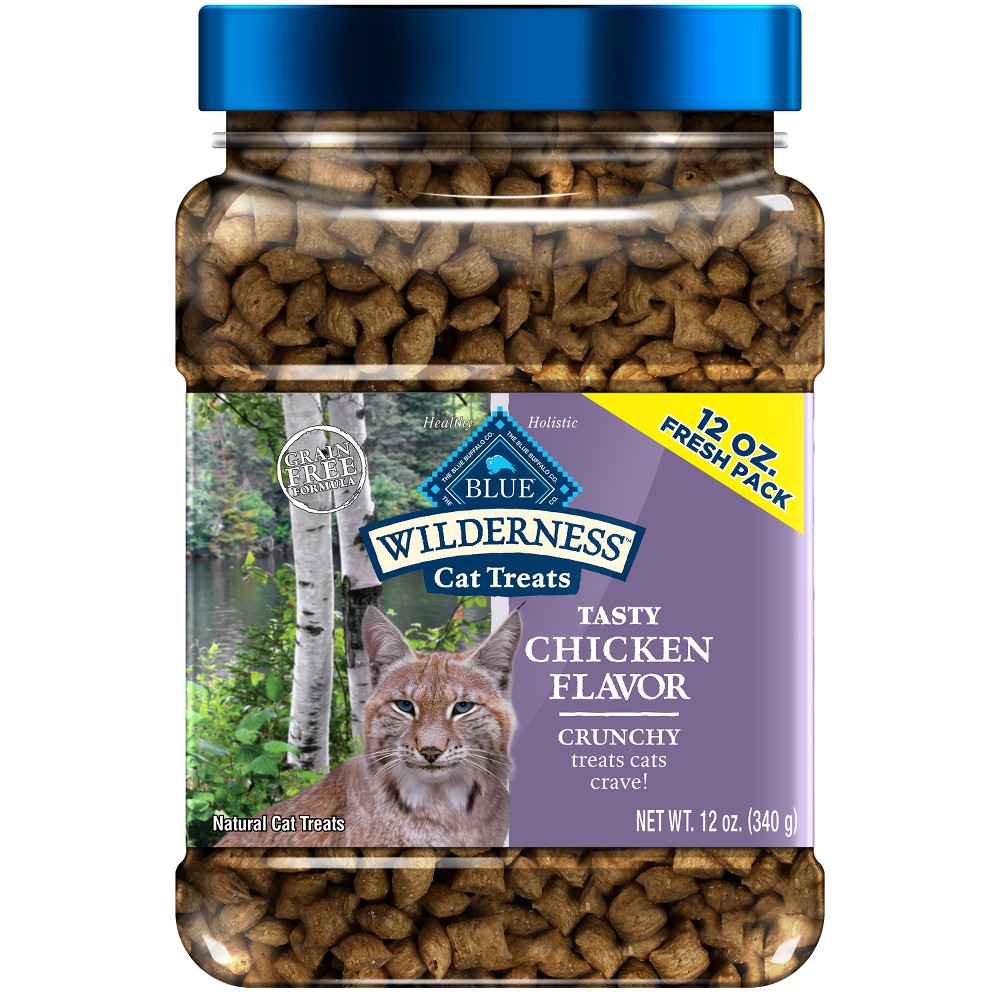 Photos - Cat Food Blue Buffalo Wilderness Grain Free Chicken Flavor Crunchy Cat Treats - 12o 