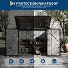 Garbage Bin Shed Stores, 3x6 FT Outdoor Metal Storage Shed for 2 Trash Cans, Steel Lockable Trash Can Storage for Garden Yard Lawn - 4 of 4