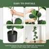 Artificial Fiddle Leaf Fig Tree - Fake Plant with Black Planter, Large Fake Tree for Home or Office Decor - Artificial Plants Indoor - 3 of 4