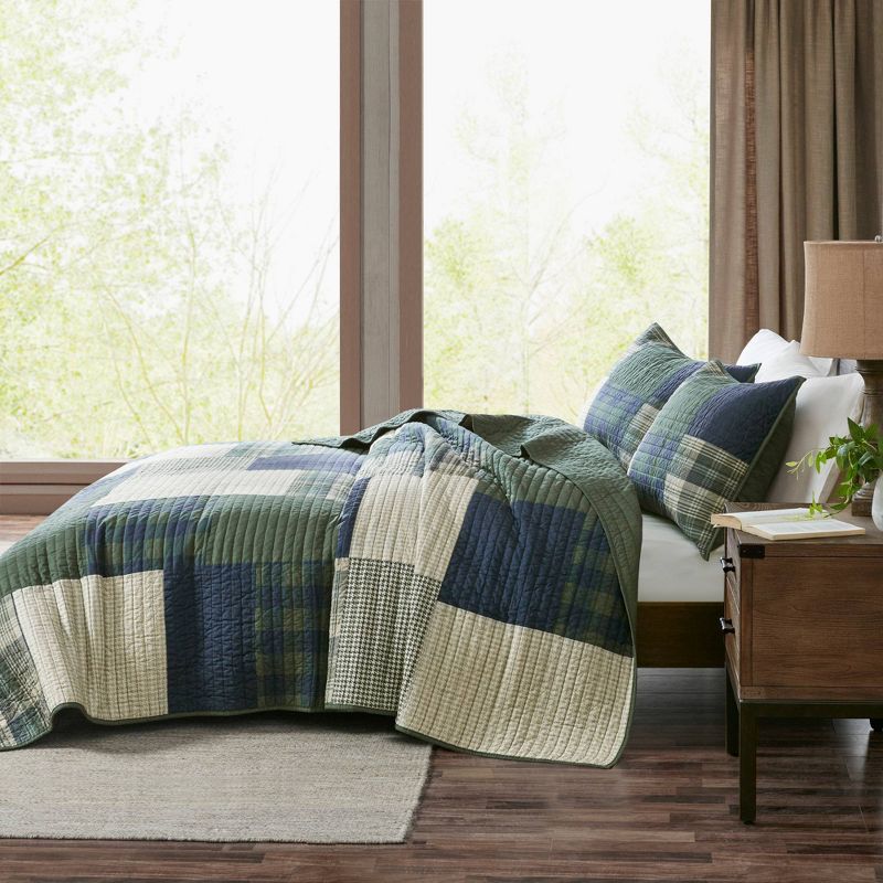 Twin/Twin XL Mill Creek Oversized Cotton Quilt Bedding Set Green - Woolrich, 2 of 10