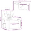 vidaXL Massage Recliner Chair Black Fabric - 4 of 4