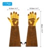 Unique Bargains Cowhide Thorn Proof Breathable Protective Garden Glove Yellow/Brown 1 Pair - 2 of 4