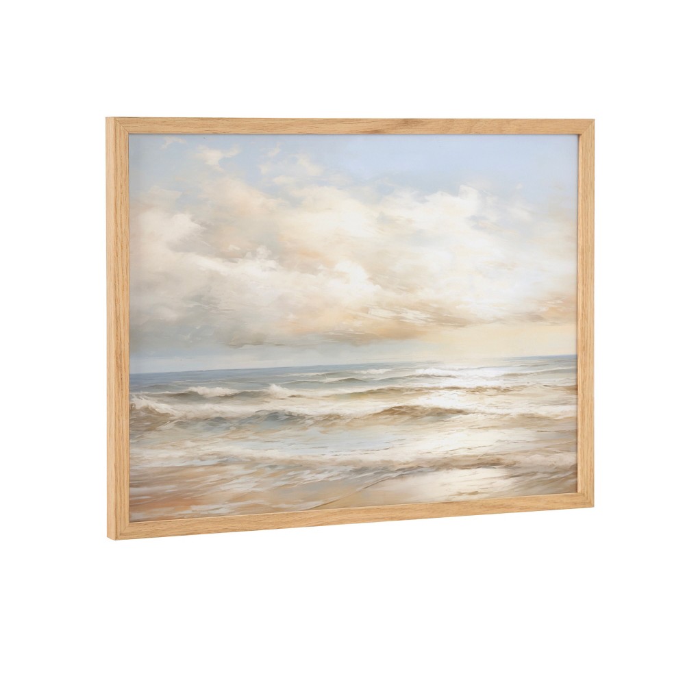 Photos - Other Decoration Kate & Laurel All Things Decor 16"x12" Gallery Beach Waves Sunset Cloud Landscape Print by The Creative Bunch Studio Natural