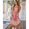 Clearlove Womens Summer Floral Print Cotton Short Sleeve Flowy Dress - 3 of 4