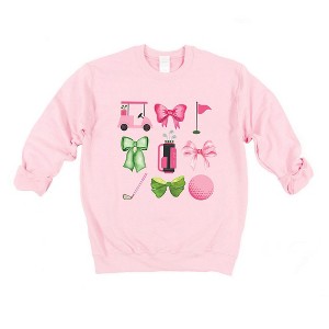 Simply Sage Market Women's Graphic Sweatshirt Golf Icons Coquette - 1 of 4
