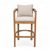 Christopher Knight Home Maisie Rustic Acacia Wood Outdoor Barstools with Cushions (Set of 2) - 4 of 4