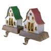 Northlight Set of 2 LED Lighted Galvanized Barn Christmas Stocking Holders 5.5" - 4 of 4