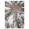 Modern Abstract Rug Indoor Washable Throw Floor Carpet Low Pile Stain Resistant Accent Rug - 2 of 4