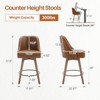 Bekrvio 26'' Counter Height Bar Stools, PU Leather Upholstered - 2 of 4