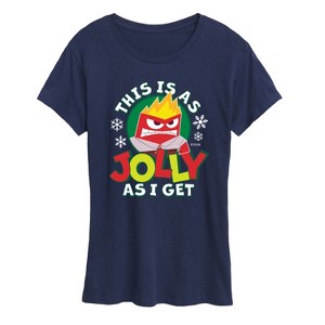 Women's - Inside Out 2 - Anger This Is As Jolly As I Get Short Sleeve Graphic T-Shirt - 1 of 4