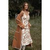 Petal and Pup Franny Midi Dress - Cream Brown Floral M - 3 of 4