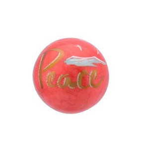 Beachcombers Capiz Ball Red with Gold Peace - 1 of 2