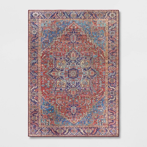 5'x7' Brya Ave Bold Persian Style Rug Red/Navy - Opalhouse™