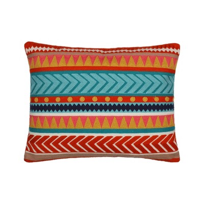 Veranda Embroidered Stripe Decorative Pillow - Levtex Home