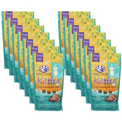 Wellness Kittles Tuna and Cranberry Recipe Cat Treats - Case of 14/2 oz
