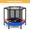 Costway 48'' Hexagonal Kids Trampoline Recreational Bounce Jumper W/Foam Padded Handrails - 2 of 4