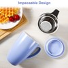 Ceramics Tea Cup with Loose Leaf Infuser and Lid,16 oz,Microwave and Dishwasher Safe Coffee Mug, Modern Herbal Tea Strainer,Gifts for Tea Lover - 4 of 4