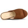 Allegra K Women's Open Toe Padded Insole Slip-on Platform Espadrille Sandals - 4 of 4