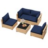 UPHA 5-Piece Rattan Patio Sofa Conversation Set with Cushions - 2 of 4