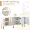 NicBex TV Stand for TVs up to 70 Inches,Modern TV Media Console Table with Rattan Door and 3 Cabinets - 4 of 4