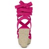 Allegra K Women's Espadrilles Platform Heels Lace Up Wedge Sandals - 3 of 4