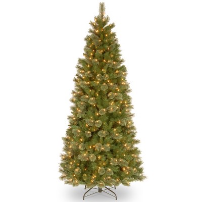 National Tree Company 7.5ft Tacoma Pine Slim Tree with Clear Lights