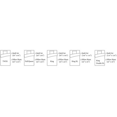 Full Green Microfiber Reversible Patchwork Quilt Set