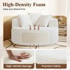 WJSHome Oversized Round Chair Lounge Chaise Indoor,Upholstered Corduroy Deep Seat Sofa With 3 Pillows,Comfy Sleeper Boneless Couch - 4 of 4