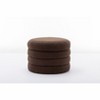 NicBex Modern 24.4" Round Storage Ottomans Small Footstools with Boucle Fabric for Bedroom and Living Room - 3 of 4