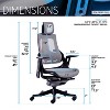 Vynxaria Techni Mobili LUX Ergonomic Executive Chair, Grey - 3 of 4