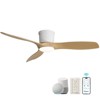 52 Inch Smart Ceiling Fans with Lights and Remote & APP Control Modern High CFM Flush Mount Ceiling Fan with ABS Blades for Bedroom Living Room - 2 of 4
